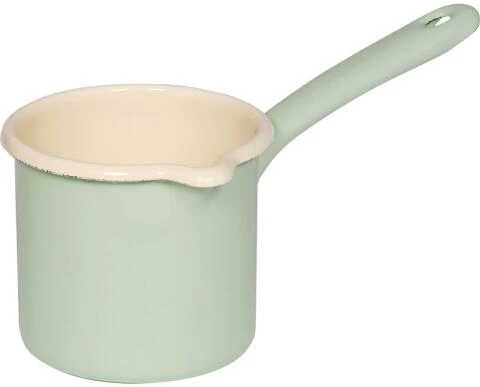 Riess Emaille Riess Schnabeltopf Mit Stiel Aus Emaille In Nilgrün