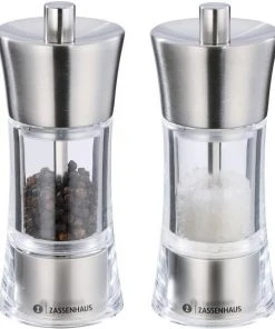 Zassenhaus Mühlen-Set Aachen Edelstahl/Acryl