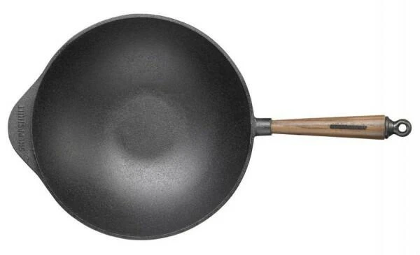 Skeppshult Wokpfanne Aus Gusseisen Mit Walnussgriff 32 Cm - Image 2