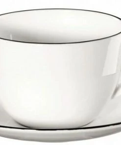 ASA Kaffeetasse Mit Untertasse à Table Ligne Noire