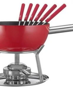 Spring Käsefondue Caquelon-Set Alu Induktion In Rot