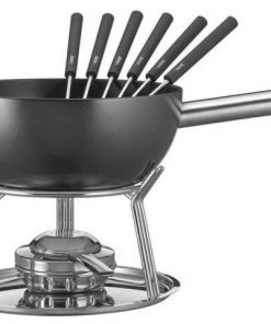 Spring Käsefondue Caquelon-Set Alu Induktion In Schwarz