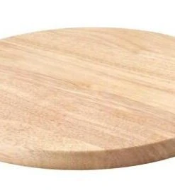 Continenta Schneidebrett Rund Aus Gummibaumholz 25 X 1,5 Cm