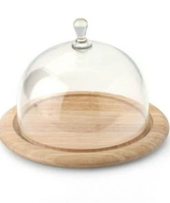 Continenta Käseglocke Rund Aus Gummibaumholz, 2-teilig Ø 33 Cm/19,5 Cm