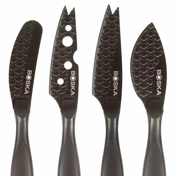 Boska Käsemesser-Set Mini Monaco+ Schwarz, 4-teilig - Image 3