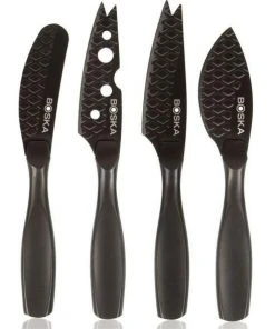 Boska Käsemesser-Set Mini Monaco+ Schwarz, 4-teilig