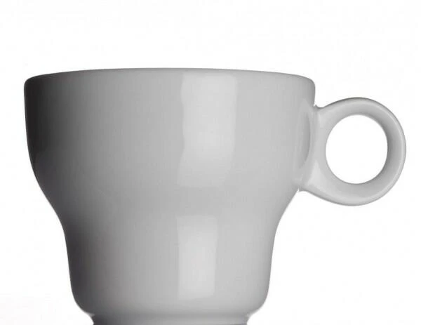 Modern Classic Café Au Lait Tasse Von Porzellanfabrik Walküre, Weiß