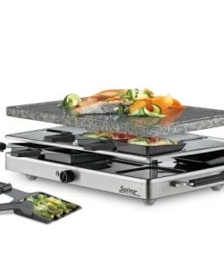 Spring Raclette8 Classic Mit Granitstein In Edelstahl