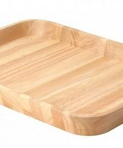 Continenta Tablett Aus Gummibaumholz 46 Cm