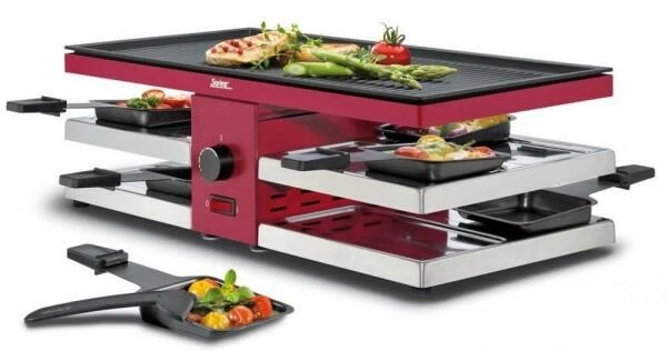Spring Raclette8 Fun Mit Alu-Grillplatte In Rot