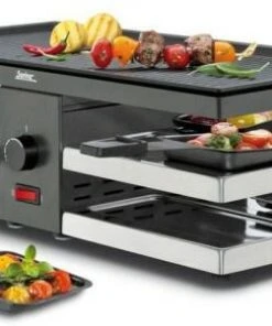Spring Raclette8 Fun Mit Alu-Grillplatte In Schwarz