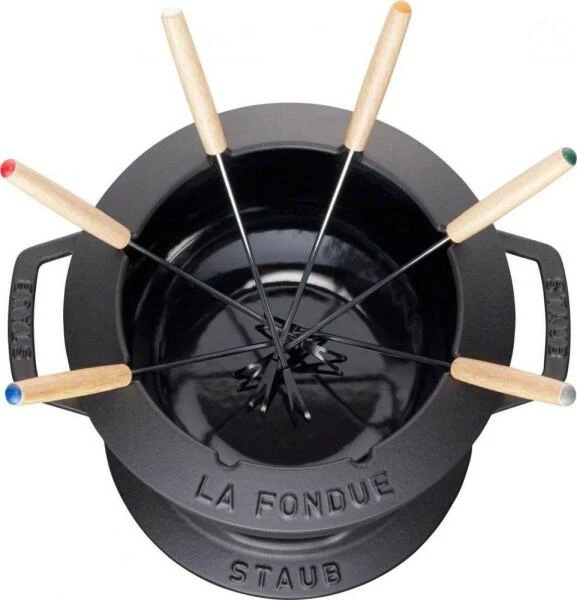 Staub Fondueset Aus Gusseisen In Schwarz 20 Cm / 12,5 Cm / 11,6 Cm / 2,3 L - Image 3