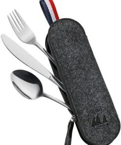 Cilio Besteckset VIAGGIO Schwarz, 3-tlg.