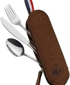 Cilio Besteckset VIAGGIO Braun, 3-tlg.