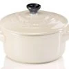 Le Creuset Mini Cocotte In Creme Metallic