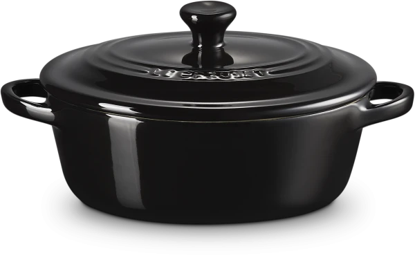 Le Creuset Mini Cocotte Oval In Schwarz