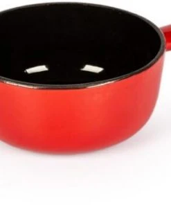 Stöckli Käsefondue-Caquelon Classic, Rot-schwarz 22 Cm / 2,7 L