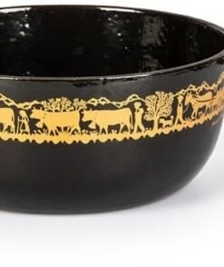 Stöckli Käsefondue-Caquelon Classic Alpaufzug, Schwarz 18 Cm / 1,5 L