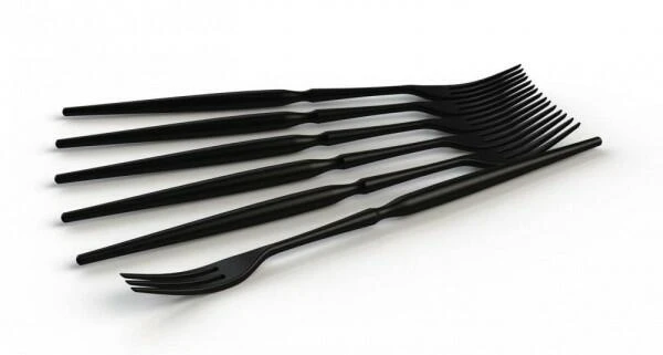 Stöckli Fonduegabeln Aus Kunststoff In Schwarz, 6-er Set