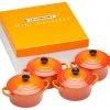 Le Creuset Mini-Cocotten Ofenrot, 4er-Set