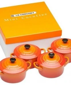 Le Creuset Mini-Cocotten Ofenrot, 4er-Set