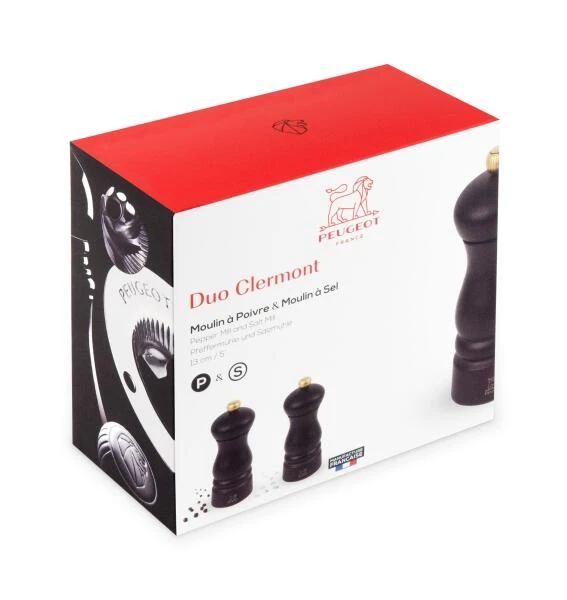 PEUGEOT Pfeffermühle & Salzmühle Clermont Chocolat Im Set