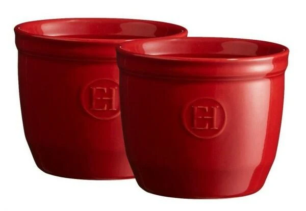 Emile Henry Töpfchen Nr. 8 In Granatapfel, 2er Set