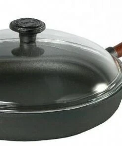Skeppshult Servierpfanne Mit Holzgriff Und Glasdeckel 25 Cm / 6 Cm
