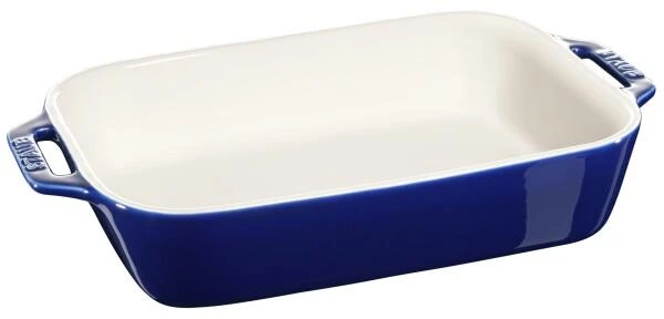 Staub Auflaufform Aus Keramik In Dunkelbau 40 Cm / 34 X 24 X 7,6 Cm / Ca. 4,5 L