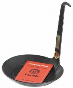 Turk Freiform Pfannen Turk Eisenservierpfanne Freiform-warmgeschmiedet Mit Vertikalem Stiel Boden: 16 Cm, Oben: 22 Cm, Rand: 4 Cm