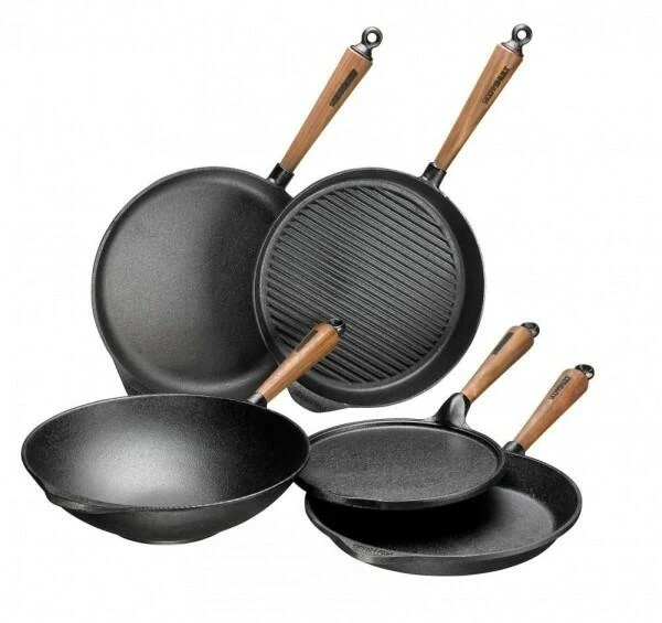 Skeppshult Wokpfanne Aus Gusseisen Mit Walnussgriff - Image 3